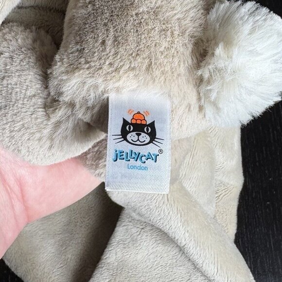 JELLYCAT Light Brown/Beige Bunny Rabbit Plush Baby Security Blanket Lovey - Picture 4 of 4